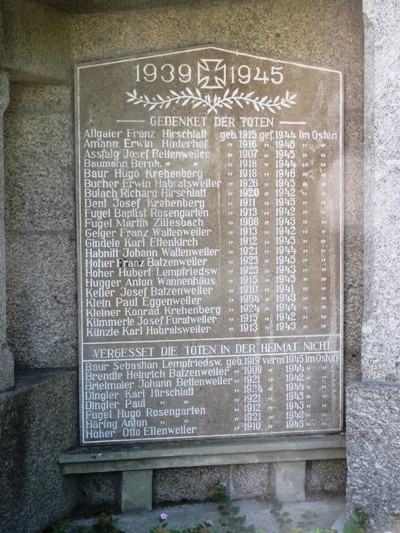 War Memorial Ettenkirch #2