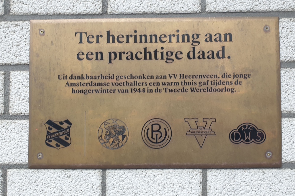 Plaquette Steun Hongerwinter