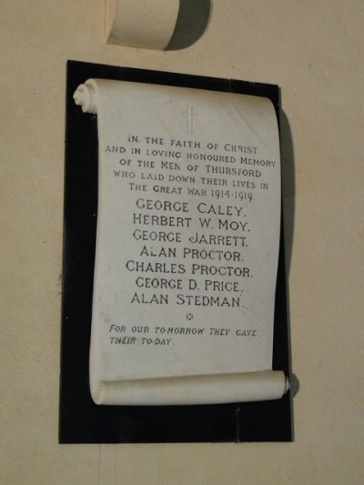 War Memorial Thursford Church #1