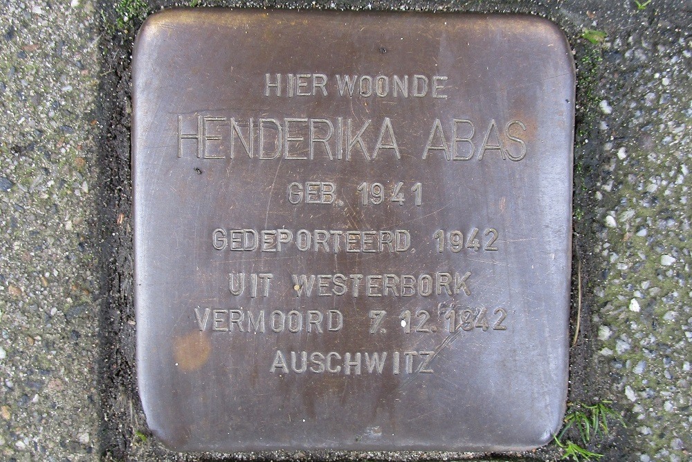 Stolperstein Bas Jungeriusstraat 200c