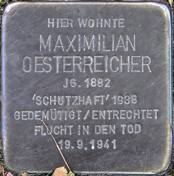 Stolperstein Wupperstraße 1