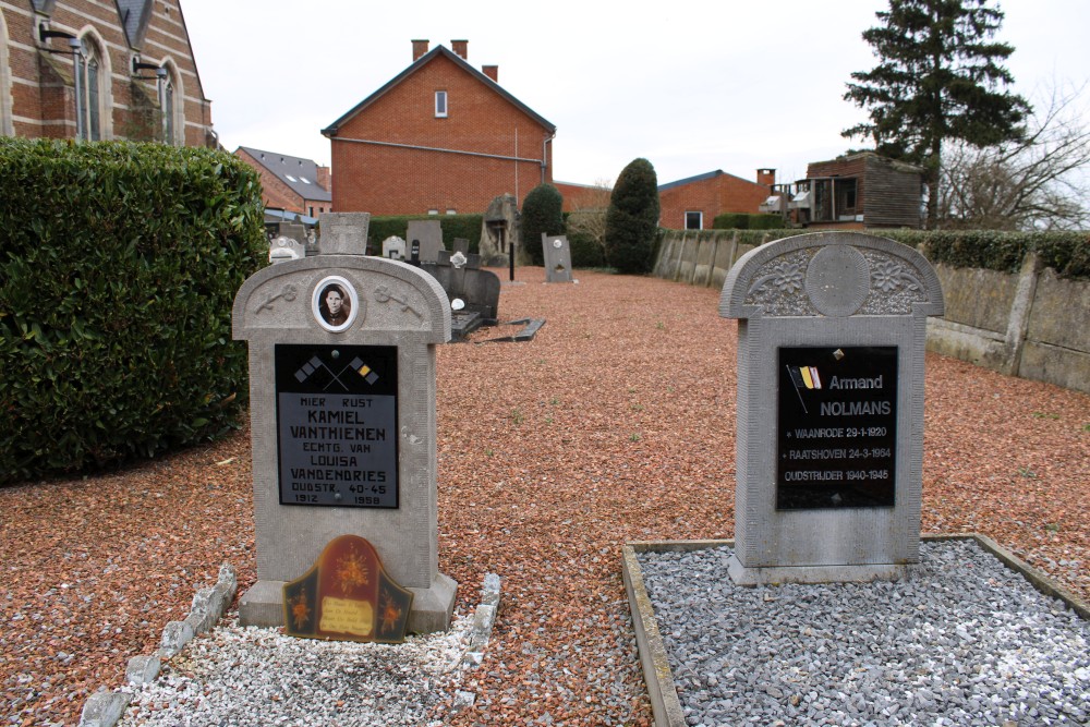 Belgische Graven Oudstrijders Waanrode Kerkhof #4