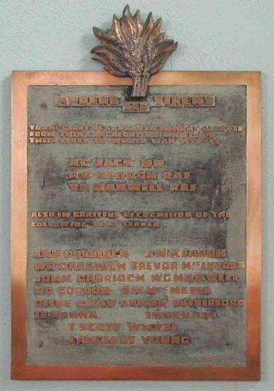 War Memorial Dun Laoghaire Presbyterian Church