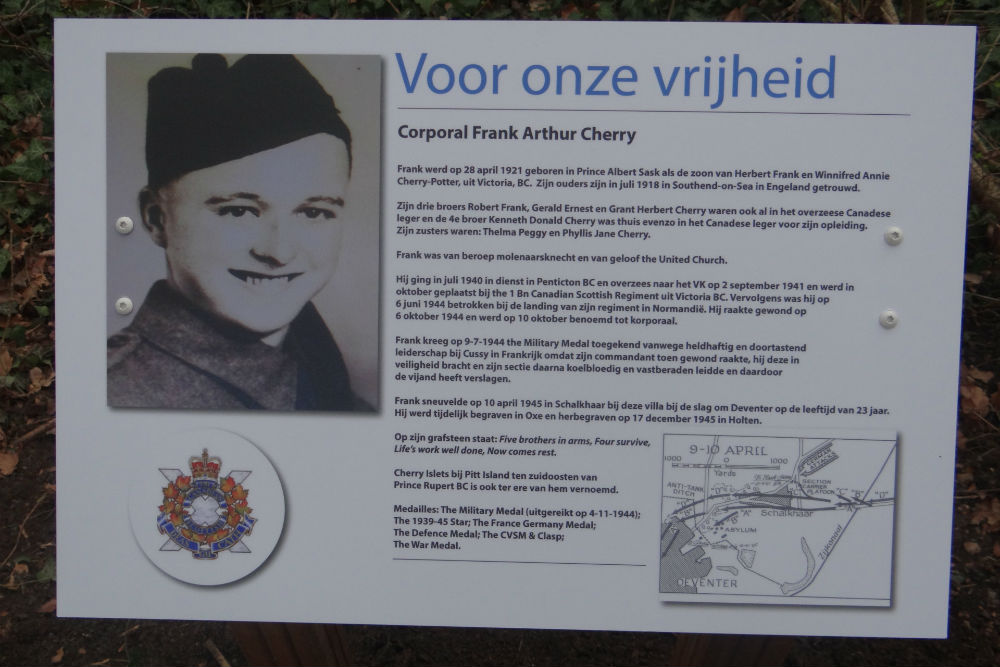 Gedenkteken Cpl Frank Cherry