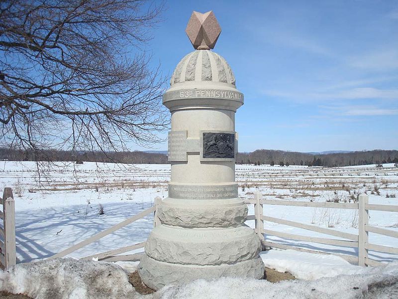 Monument 63rd Pennsylvania Infantry
