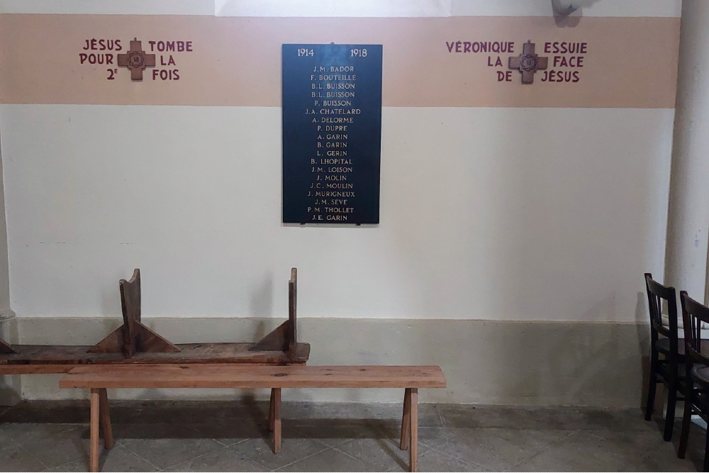 War Memorial Église Notre Dame de Montromant
