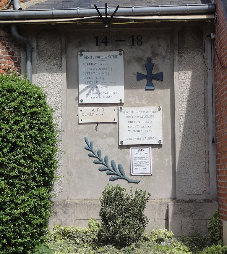 Oorlogsmonument Aubigny-aux-Kaisnes