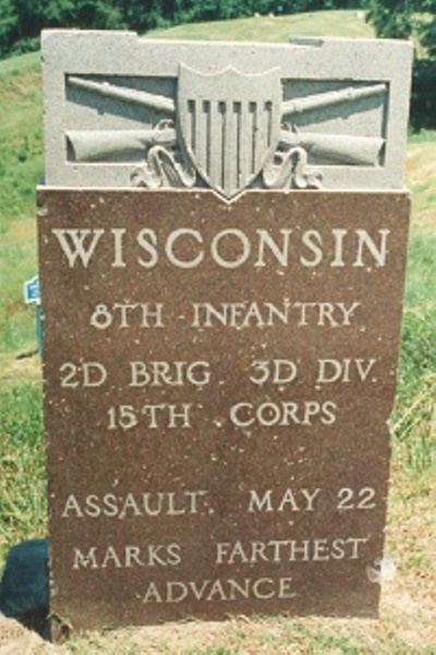 Positie-aanduiding Aanval van 8th Wisconsin Infantry (Union) #1