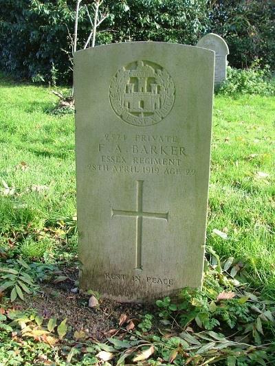 Commonwealth War Grave All Saints New Churchyard