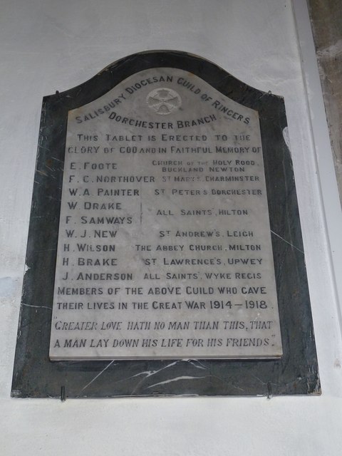 War Memorial Salisbury Diocesan Guild of Ringers