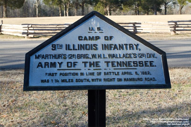 9th Illinois Infantry Camp Marker #1