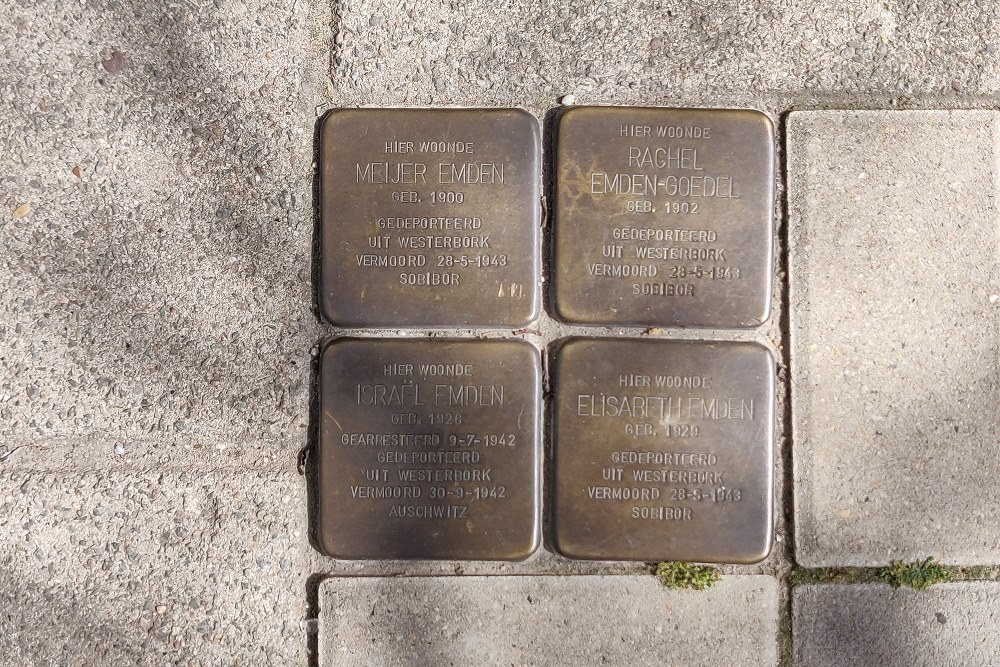 Stolpersteine Ben Viljoenstraat 1-11 (voorheen 1-9) #1