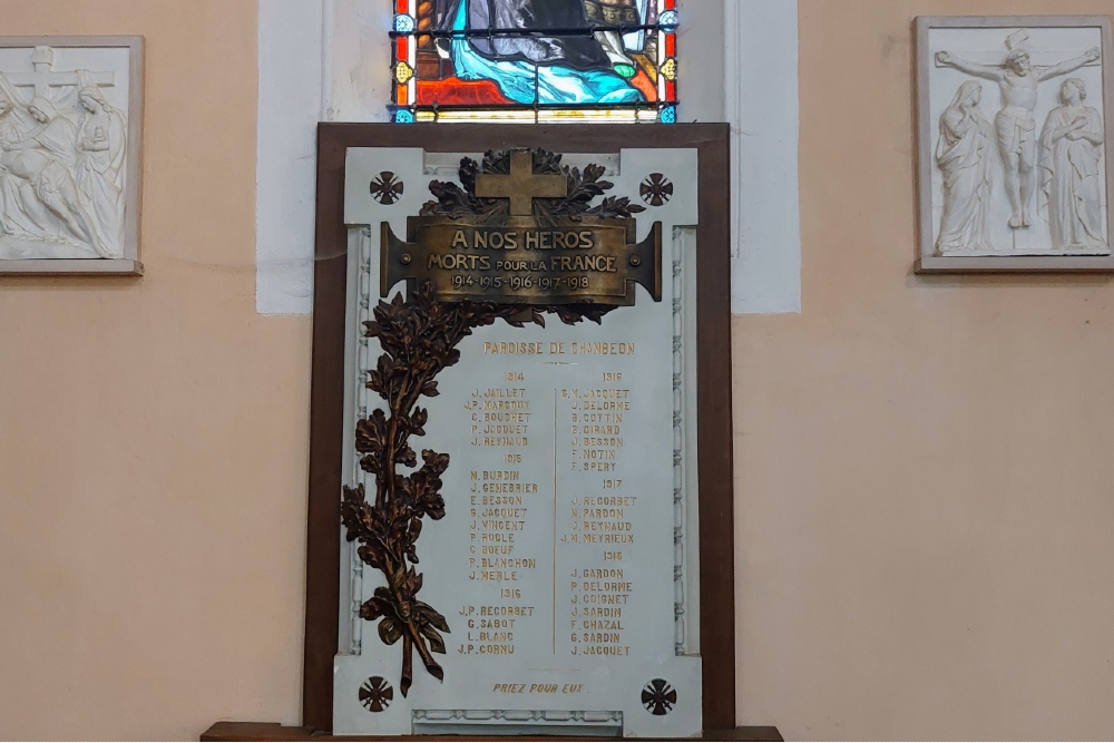 War Memorial Eglise Saint-Etienne de Chambéon