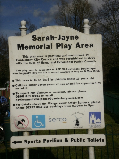 Memorial Play Area Flt.Lt. Sarah-Jane Mulvihill