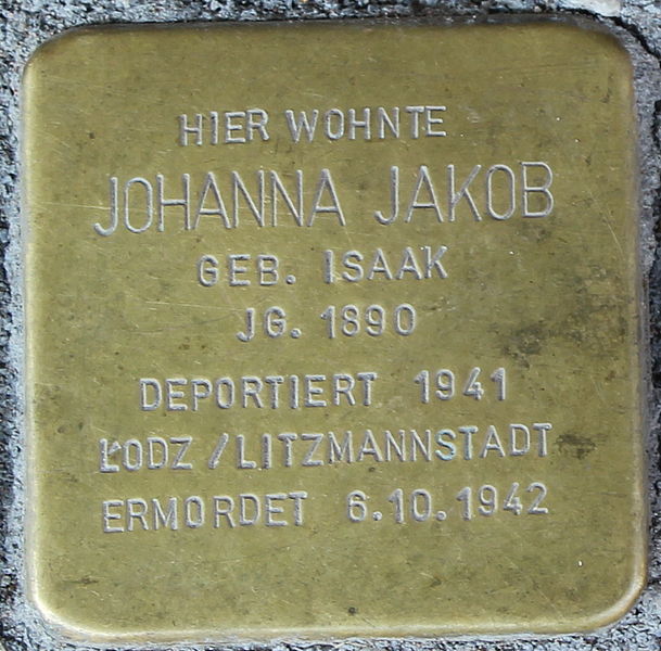 Stolpersteine Pirmasenser Strae 20 #2