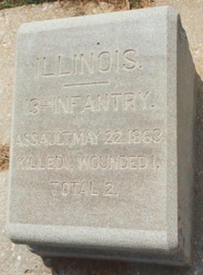 Positie-aanduiding Aanval van 13th Illinois Infantry (Union) #1