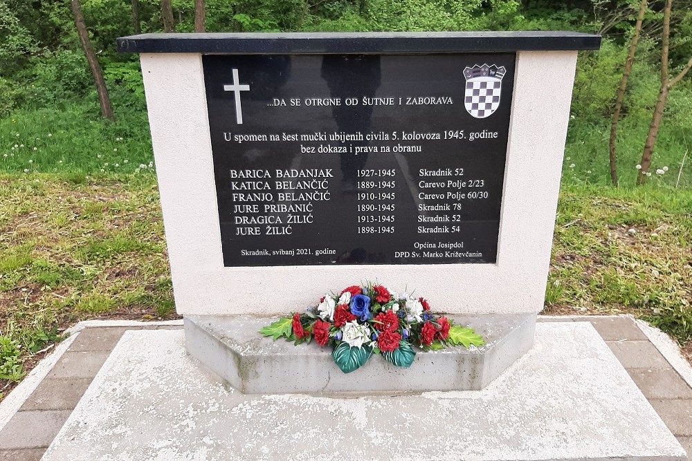 Memorial Stone Killed Civilians Skradnik #1