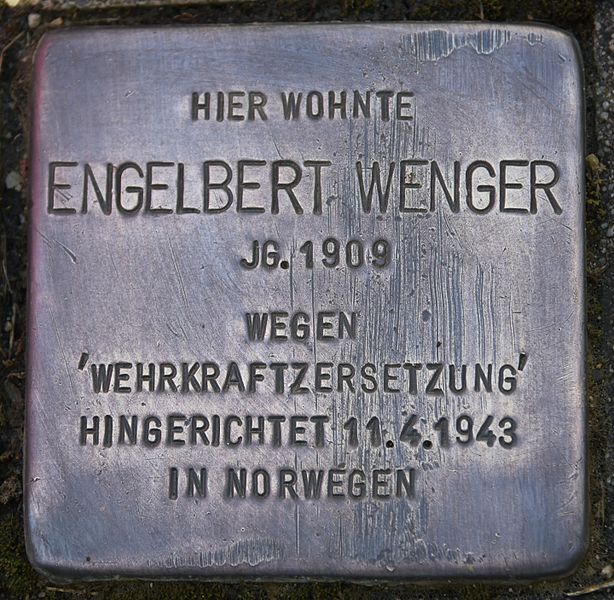 Stumbling Stone Waghamerstraße 39