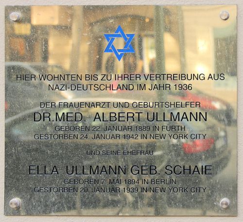 Plaque Albert and Ella Ullmann