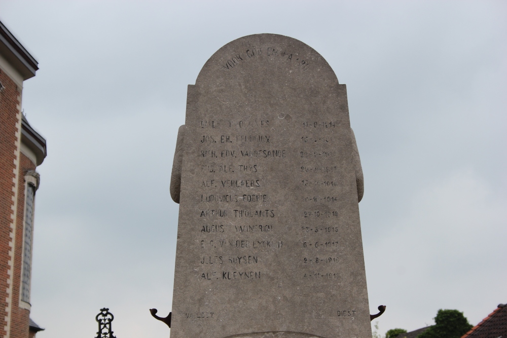 Oorlogsmonument Eerste Wereldoorlog Geetbets #2