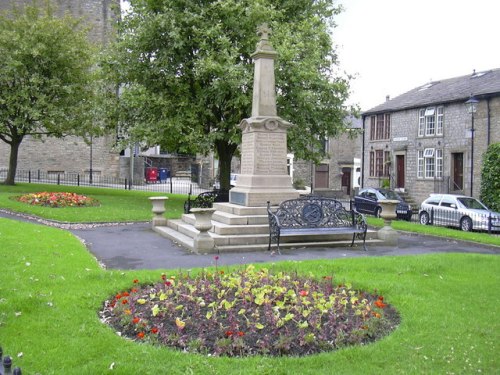 Oorlogsmonument Hoddlesden, Waterside, Pickup Bank en Blacksnape