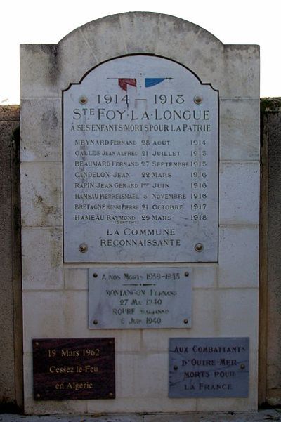 War Memorial Sainte-Foy-la-Longue