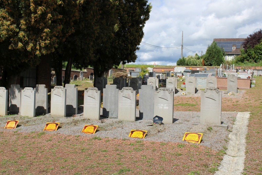 Belgische Graven Oudstrijders Landelies Nieuwe Begraafplaats #5