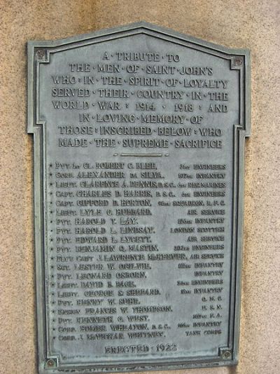 War Memorial St John's School