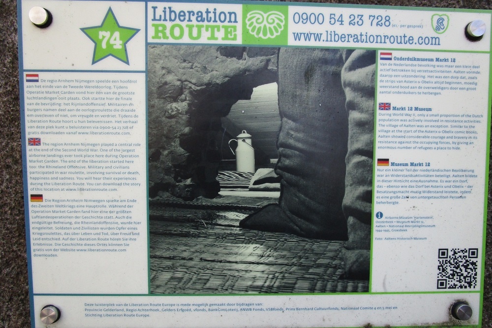Liberation Route Marker 074: National Hiding Museum #3