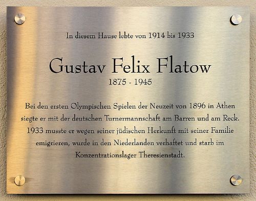 Plaque Gustav Felix Flatow
