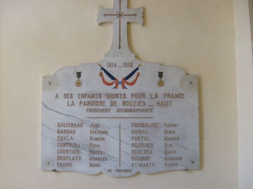 War Memorial Church Bouziès