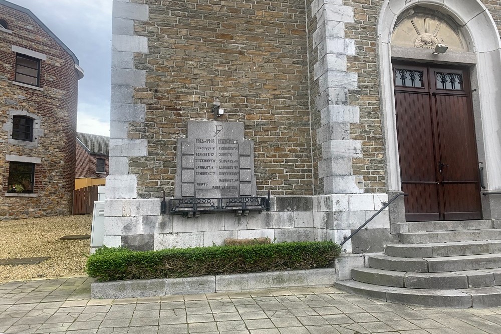 Gedenkplaten Sainte Élisabeth Kerk