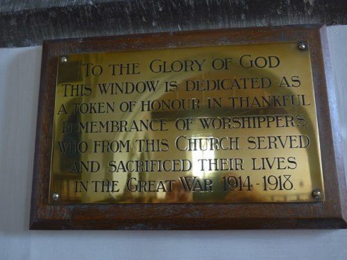 War Memorial Good Shepherd Church Sandown