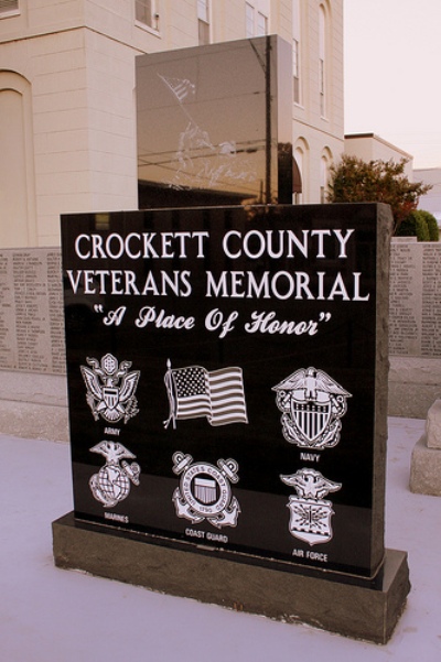 Monument Veteranen Crockett County