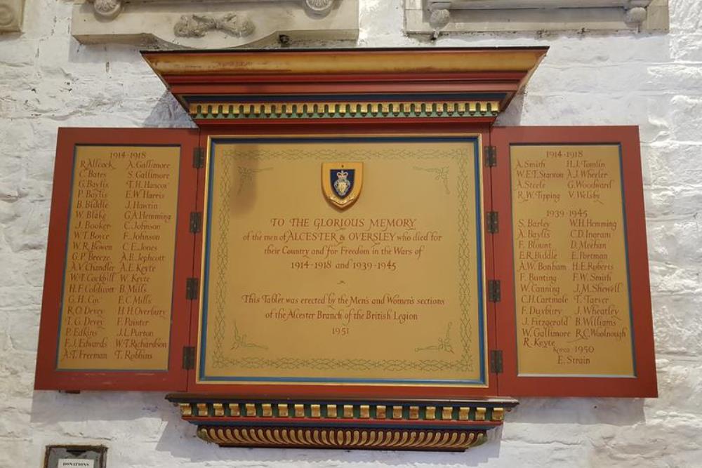 War Memorial Alcester and Oversley