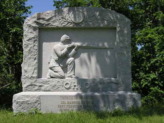 20th Ohio Infantry (Union) Monument #1