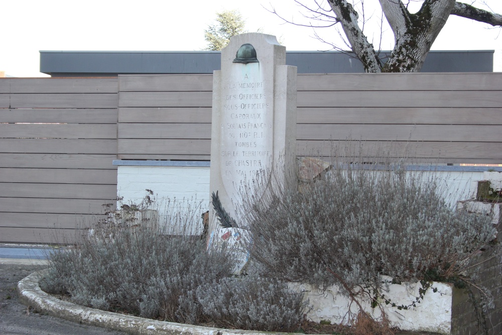 Monument Franse 110e Rgiment dInfanterie Chastre		 #2