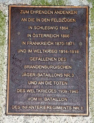 War Memorial Brandenburgischen Jägerbataillons 3 #2