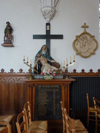 Oorlogsmonument Kerk Crecques #1