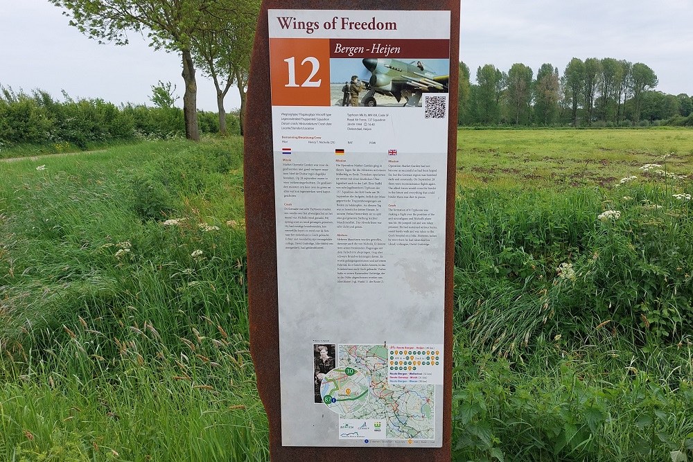 Cycle Route Wings of Freedom: Crash Site Typhoon Mk Ib, MN169, Code SF #3