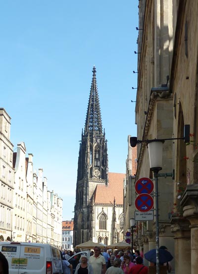 Gedenktekens Verwoesting en Wederopbouw Prinzipalmarkt / St. Lamberti Kirche Mnster #3