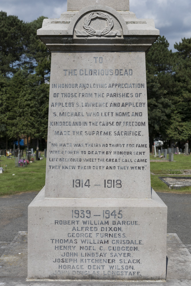 Oorlogsmonument Appleby St. Lawrence & Appleby St. Michael #2