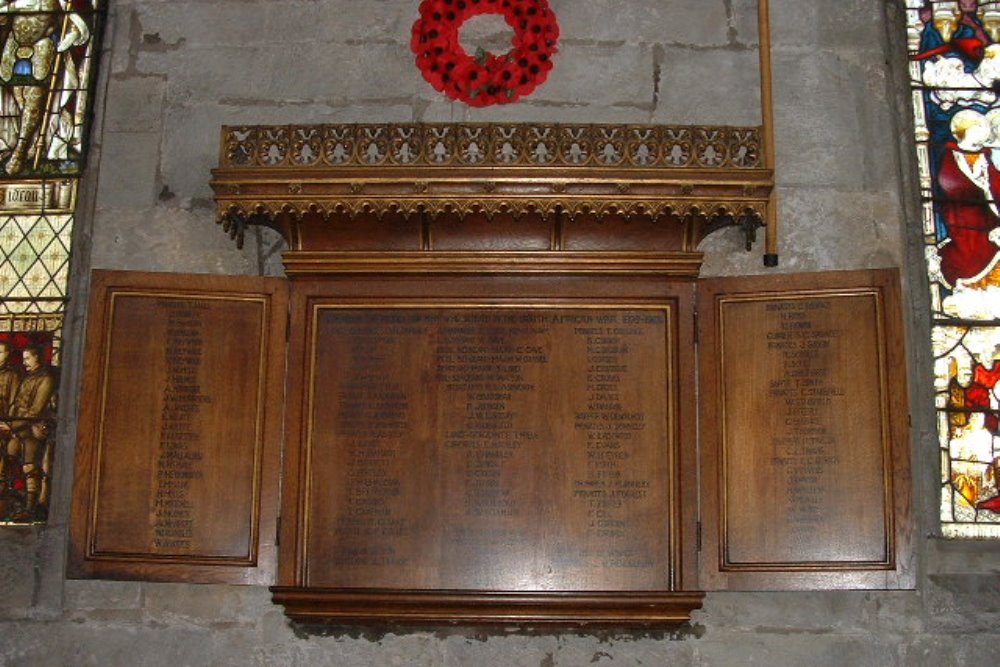 Oorlogsmonument Boerenoorlog St. Leonard's Church Middleton #1