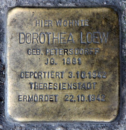 Stolpersteine Danziger Strae 28 #2