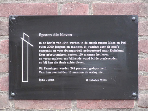 Monument 'Sporen die bleven' Panningen