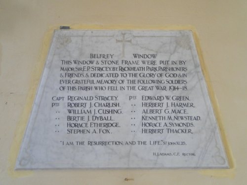 Oorlogsmonument Rackheath Church