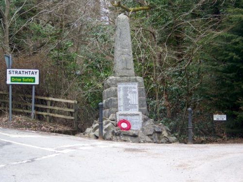 Oorlogsmonument Strathtay en Grandtully #1