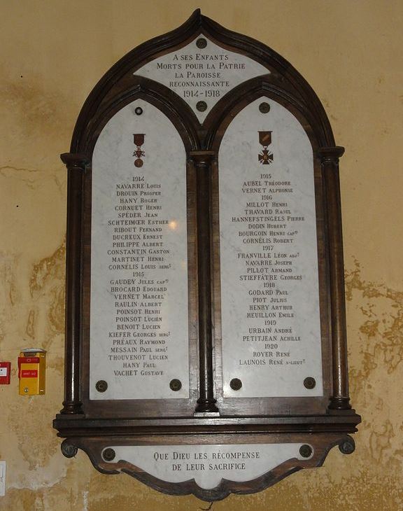 World War I Memorial Parish of Chamouilley