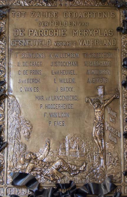 Gedenkteken Eerste Wereldoorlog Merkplas Sint-Willibrorduskerk #3