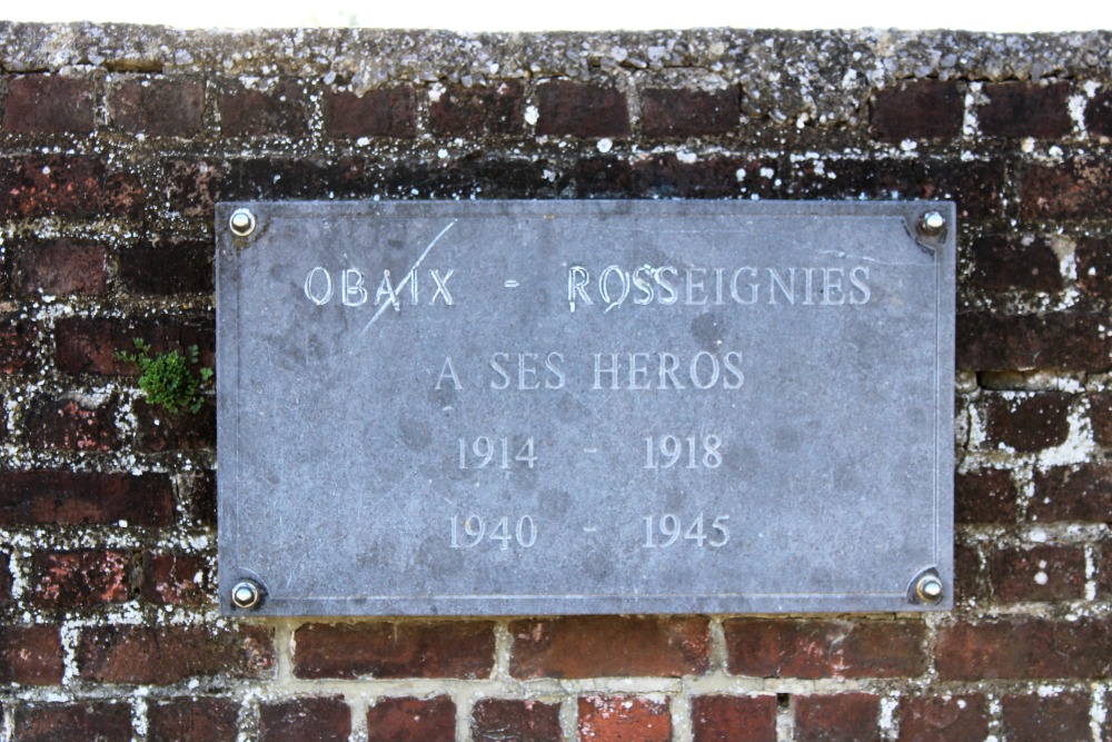 Commemorative Plate War Victims Rosseignies #2